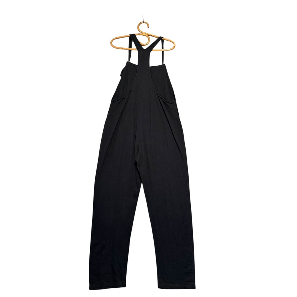 L. Space | Freya Overalls Black Tie Shoulder Jumpsuit Beach Cover-up Size L - Picture 5 of 12